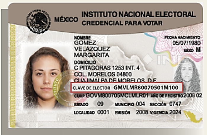 Ejemplo Clave de Elector
